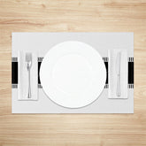 Lofaris Black And White Lines Set Of 4 Placemats For Dinner