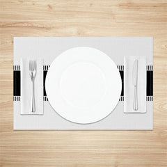 Lofaris Black And White Lines Set Of 4 Placemats For Dinner