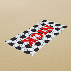 Lofaris Black And White Theme Custom Beach Towel for Boy Gifts