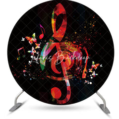 Lofaris Black Butterfly Musical Round Dance Party Backdrop