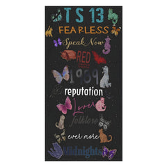 Lofaris Black Cat Butterfly Custom Beach Towel for Gifts