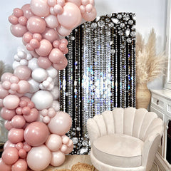 Lofaris Black Diamonds Sparkle Convex Oblique Arch Backdrop