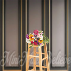 Lofaris Black Gold Grey Luxury Retro Wall Backdrop For Photo