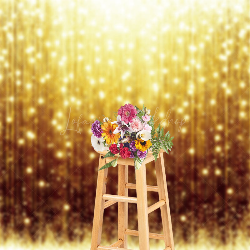 Lofaris Black Gold Vertical Lines Sparkle Backdrop For Photo