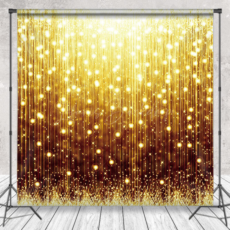 Lofaris Black Gold Vertical Lines Sparkle Backdrop For Photo