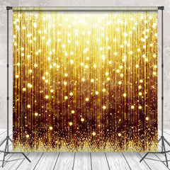 Lofaris Black Gold Vertical Lines Sparkle Backdrop For Photo