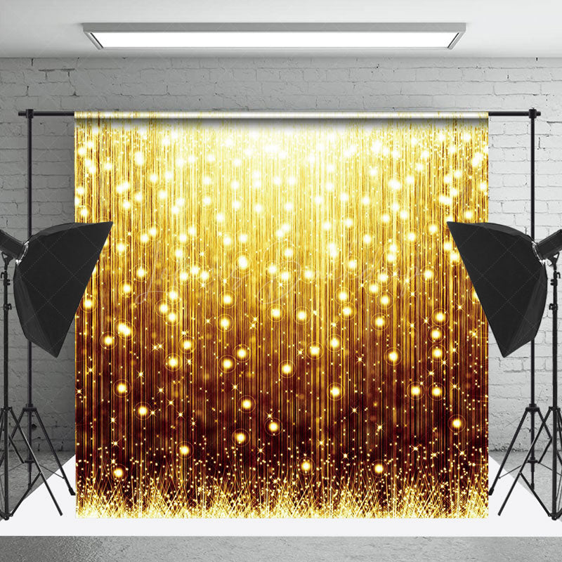 Lofaris Black Gold Vertical Lines Sparkle Backdrop For Photo