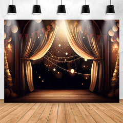 Lofaris Black Gold Warm Light Curtain Birthday Backdrop