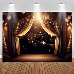 Lofaris Black Gold Warm Light Curtain Birthday Backdrop