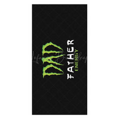 Lofaris Black Green Dad Father Energy Custom Beach Towel