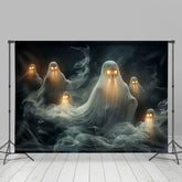 Lofaris Black Grim Reaper Skeleton Halloween Party Backdrop