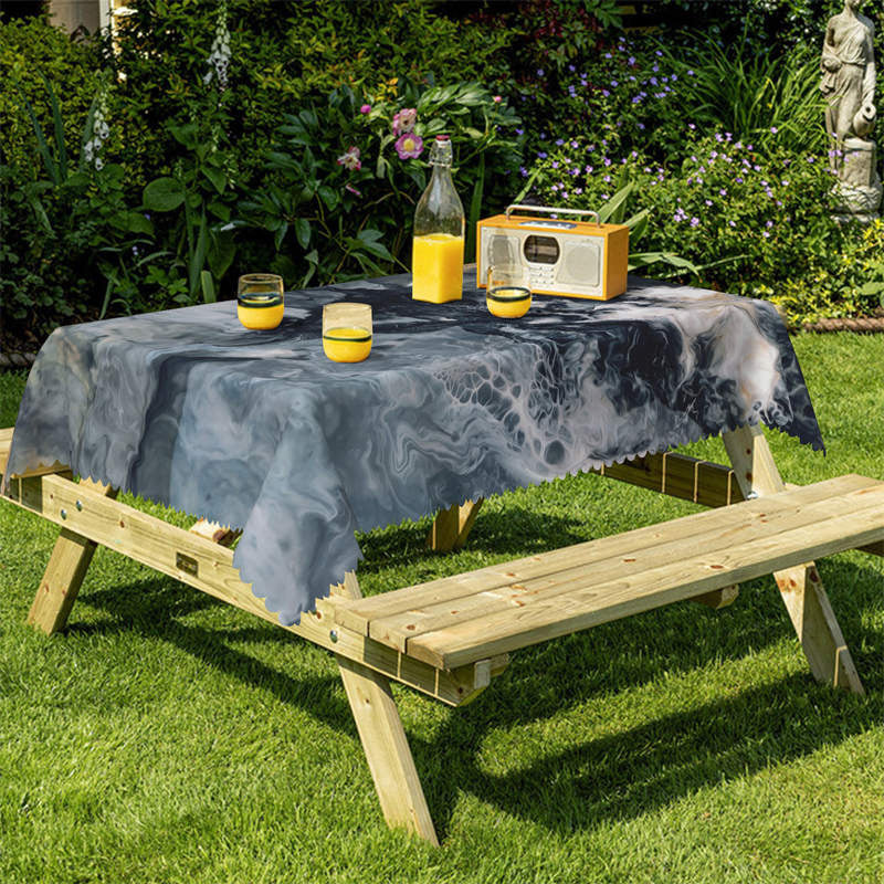 Lofaris Black Ink Wash Painting Party Square Tablecloth