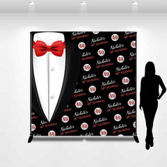 Lofaris Black Men Suit Custom 40th Birthday Theme Backdrop