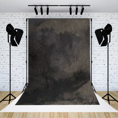 Lofaris Black Muddy Cement Wall Abstract Textured Backdrop