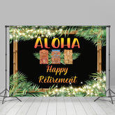 Lofaris Black Natural Plant Tribal Happy Retiremnt Backdrop