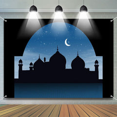 Lofaris Black Night Shadow Dome Palace Sky Ramadan Backdrop