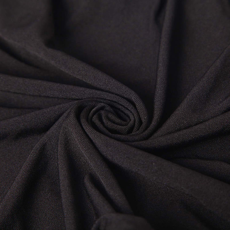Lofaris Black Open Back Stretch Spandex Banquet Chair Cover