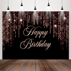 Lofaris Black Pink Sparkling Strings Birthday Party Backdrop