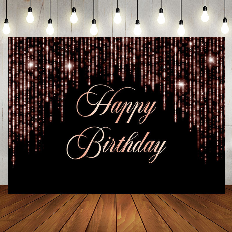 Lofaris Black Pink Sparkling Strings Birthday Party Backdrop