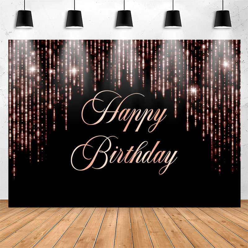 Lofaris Black Pink Sparkling Strings Birthday Party Backdrop