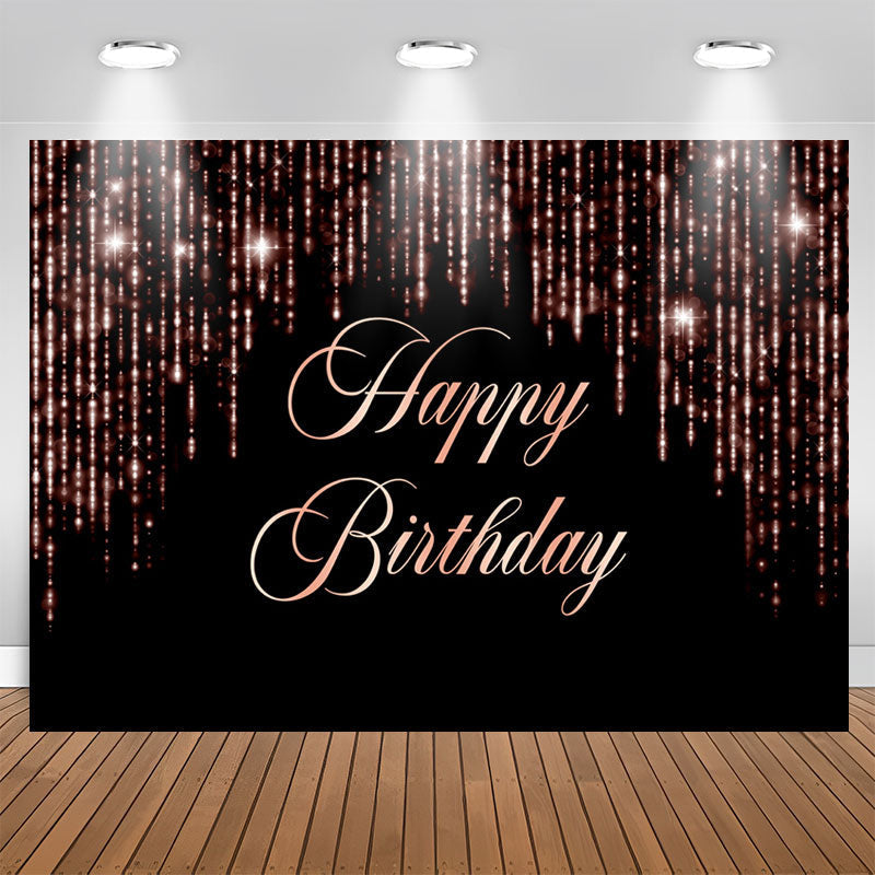Lofaris Black Pink Sparkling Strings Birthday Party Backdrop