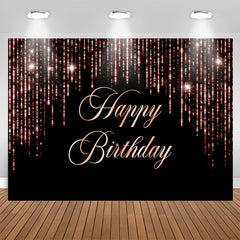 Lofaris Black Pink Sparkling Strings Birthday Party Backdrop