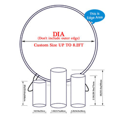 Lofaris Black Red Musical Round Backdrop Kit For Wedding