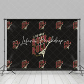 Lofaris Black Repeated Guitar Live Hard Rock N Roll Backdrop