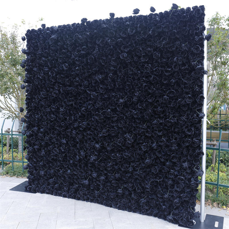Lofaris Black Rose Faux Flower Backdrop For Birthday Decor