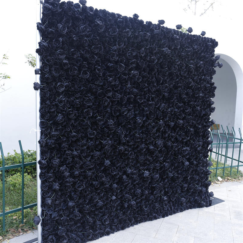 Lofaris Black Rose Faux Flower Backdrop For Birthday Decor