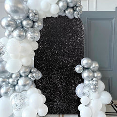 Lofaris Black Sequin Arch Backdrop Cover for Wedding Decor