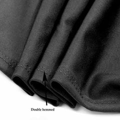 Lofaris Black Spandex Elastic Banquet Chair Bands Ties Bows