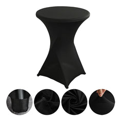 Lofaris Black Spandex Stretch Cocktail Banquet Tablecloths