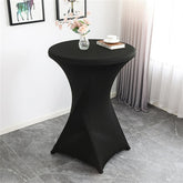 Lofaris Black Spandex Stretch Cocktail Banquet Tablecloths