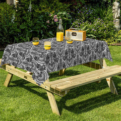 Lofaris Black Special Pattern Repeat Tablecloth For Kitchen