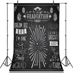 Lofaris Black White Graduation 2022 The True Is Bright Backdrop