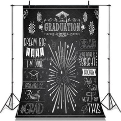 Lofaris Black White Graduation 2022 The True Is Bright Backdrop