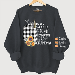 Lofaris Pumpkin be a Grandma with love Grandkids Sweatshirt