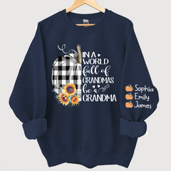 Lofaris Pumpkin be a Grandma with love Grandkids Sweatshirt