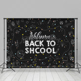 Lofaris Black White Welcome Back To School Party Backdrop
