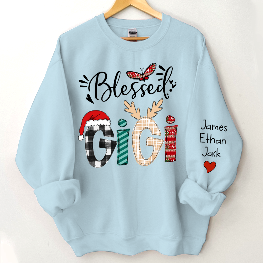 Lofaris Custom Christmas Gigi Grandma Mimi And Kids CTH01 Sweatshirt