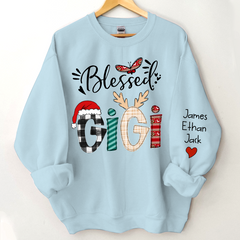 Lofaris Custom Christmas Gigi Grandma Mimi And Kids CTH01 Sweatshirt
