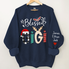 Lofaris Custom Christmas Gigi Grandma Mimi And Kids CTH01 Sweatshirt