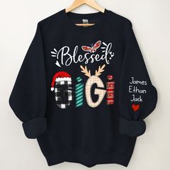 Lofaris Custom Christmas Gigi Grandma Mimi And Kids CTH01 Sweatshirt