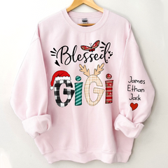 Lofaris Custom Christmas Gigi Grandma Mimi And Kids CTH01 Sweatshirt