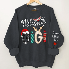 Lofaris Custom Christmas Gigi Grandma Mimi And Kids CTH01 Sweatshirt