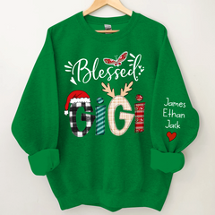 Lofaris Custom Christmas Gigi Grandma Mimi And Kids CTH01 Sweatshirt