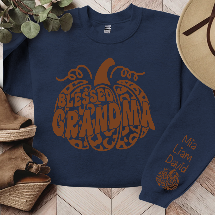 Lofaris Fall Pumpkin Leopard Blesses Grandma And Kids LTP01