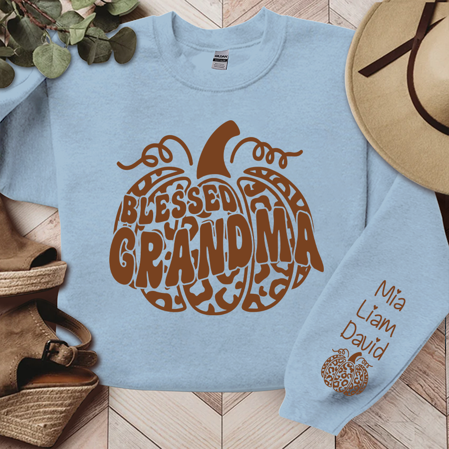 Lofaris Fall Pumpkin Leopard Blesses Grandma And Kids LTP01