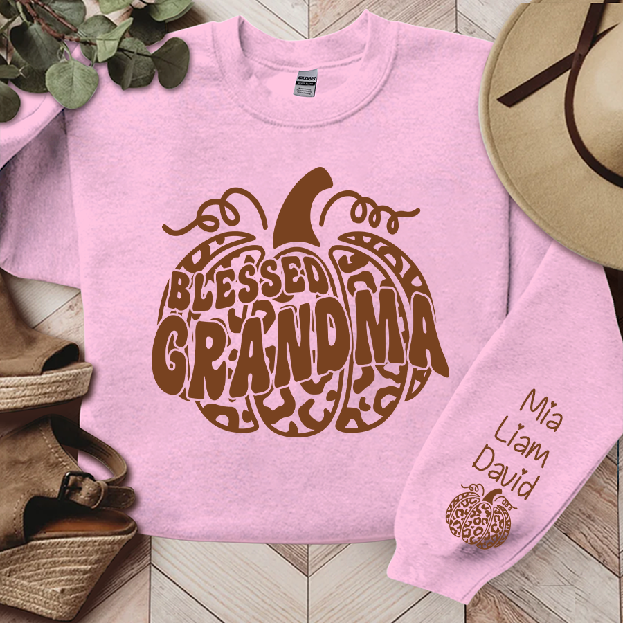 Lofaris Fall Pumpkin Leopard Blesses Grandma And Kids LTP01